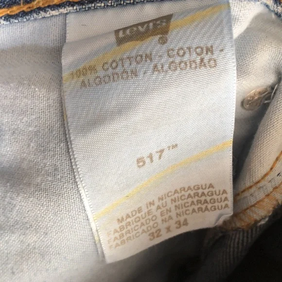 Levi’s 517 Starched Bootcut Denim Jeans 32x34 - Picture 10 of 10